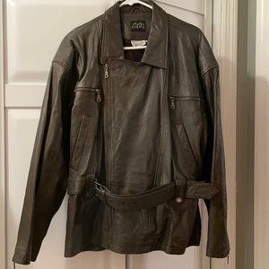 Vintage Brown Leather Riding Jacket